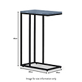 Elissa Grey Blue Marble Side Table with Black Leg dimensions