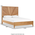 Sunburst Oak King Bed Frame dimensions