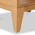 Sunburst Oak 1 Drawer Open Shelf Bedside Table