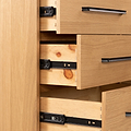 Sunburst Oak 6 Drawer Chest