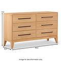 Sunburst Oak 6 Drawer Chest