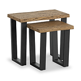 Isaac Oak Nest of Tables from Roseland Furniture