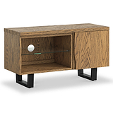 Isaac Oak 90cm Small TV Stand from Roseland Furniture