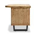 Isaac Oak 90cm Corner TV Stand from Roseland Furniture
