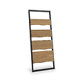 Isaac Oak Ladder Bookcase with 4 Shelves