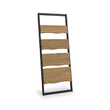 Isaac Oak Ladder Bookcase with 4 Shelves