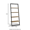 Isaac Oak Ladder Bookcase dimensions
