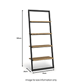 Isaac Oak Ladder Bookcase dimensions