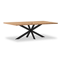 Sunburst Oak 240cm Rectangular Dining Table from Roseland Furniture