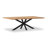 Sunburst Oak 240cm Rectangular Dining Table from Roseland Furniture