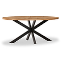 Sunburst Oak 180cm Ellipse Dining Table from Roseland Furniture