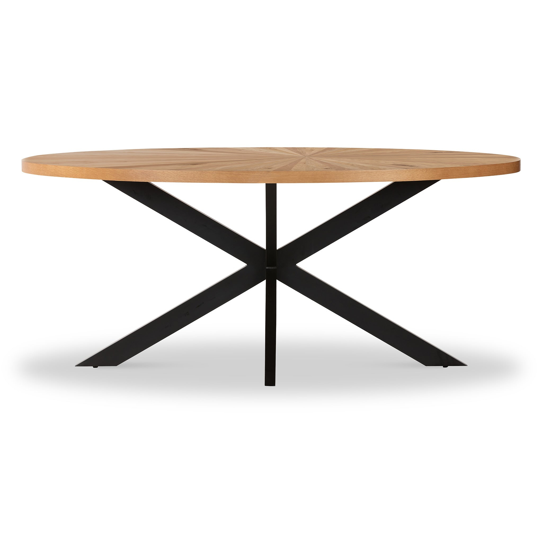 Sunburst Oak 180cm Ellipse Dining Table