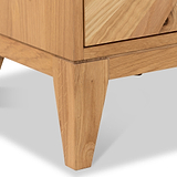 Sunburst Oak Large 2 Door 3 Drawer Sideboard