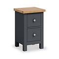 Farrow Charcoal Slim Bedside Table from Roseland Furniture