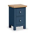 Farrow Navy Blue Slim Bedside Table from Roseland Furniture