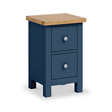 Farrow Navy Blue Slim Bedside Table from Roseland Furniture