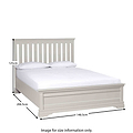 Dimensions for the Melrose Cotton White Painted Double Bed Frame from Roseland Furniture
