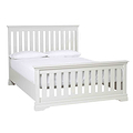 Melrose Cotton White King Size Slatted Bed Frame from Roseland Furniture
