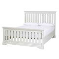 Melrose Cotton White 5ft Slatted Bed Frame 