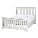 Melrose Cotton White 5ft Slatted Bed Frame 