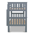 end view of the Carlson Grey Detachable Single Bunk Beds