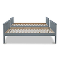side view of the single and double beds from the Carlson Grey Triple Sleeper Bunk Bed
