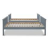 side view of the single and double beds from the Carlson Grey Triple Sleeper Bunk Bed