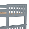 close up of slatted footboard on the Carlson Grey Triple Sleeper Bunk Bed