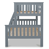 end view of the Carlson Grey Triple Sleeper Bunk Bed