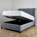 Mia Grey Velvet 4ft6 Double Ottoman Bed Frame from Roseland Furniture