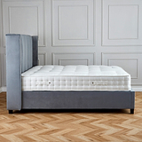 Mia Grey Velvet 4ft6 Double Ottoman Bed Frame from Roseland Furniture