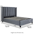 Mia Velvet 4ft6 Double Ottoman Bed Frame dimensions