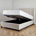 Mia Stone Velvet 4ft6 Double Ottoman Bed Frame from Roseland