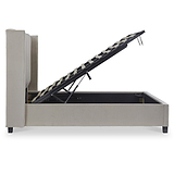 Mia Stone Velvet 4ft6 Double Ottoman Bed Frame
