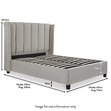 Mia Stone Velvet 4ft6 Double Ottoman Bed Frame dimensions