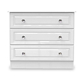 Kinsley White Gloss 2 Drawer Bedside Cabinet from Roseland