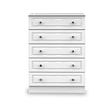 Kinsley White Gloss 3 Drawer Chest from Roseland