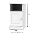 Kinsley White Gloss 4 Piece Bedroom Set from Roseland size