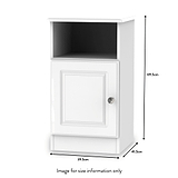 Kinsley White Gloss 1 Door with Open Shelf Cabinet from Roseland size