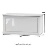 Kinsley White Gloss Blanket Box from Roseland size