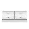 Kinsley White Gloss 4 Drawer Low Storage Unit from Roseland