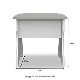 Kinsley White Gloss Dressing Table with Stool from Roseland size