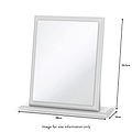 Kinsley White Gloss Mirror from Roseland size