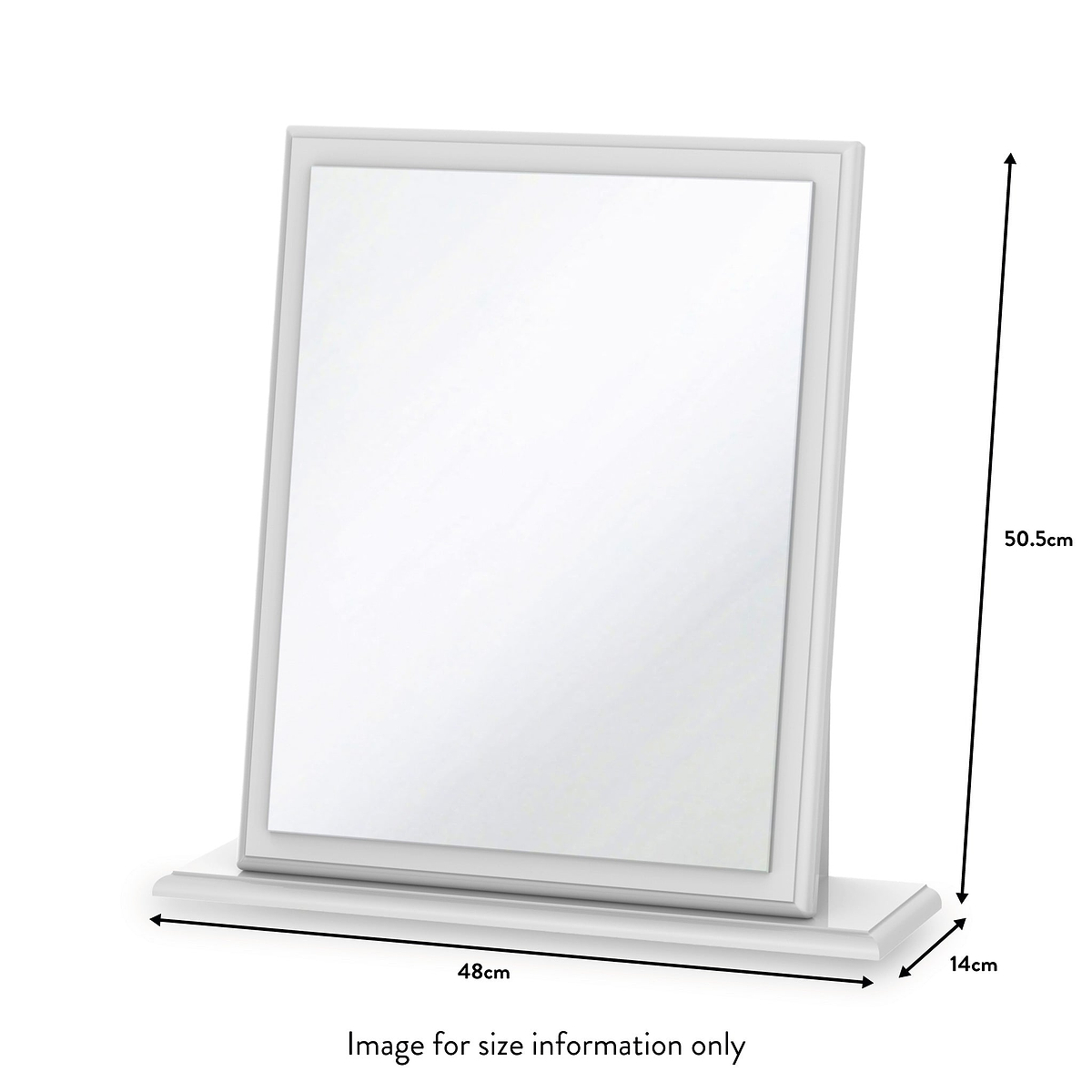 Kinsley White Gloss Mirror from Roseland size