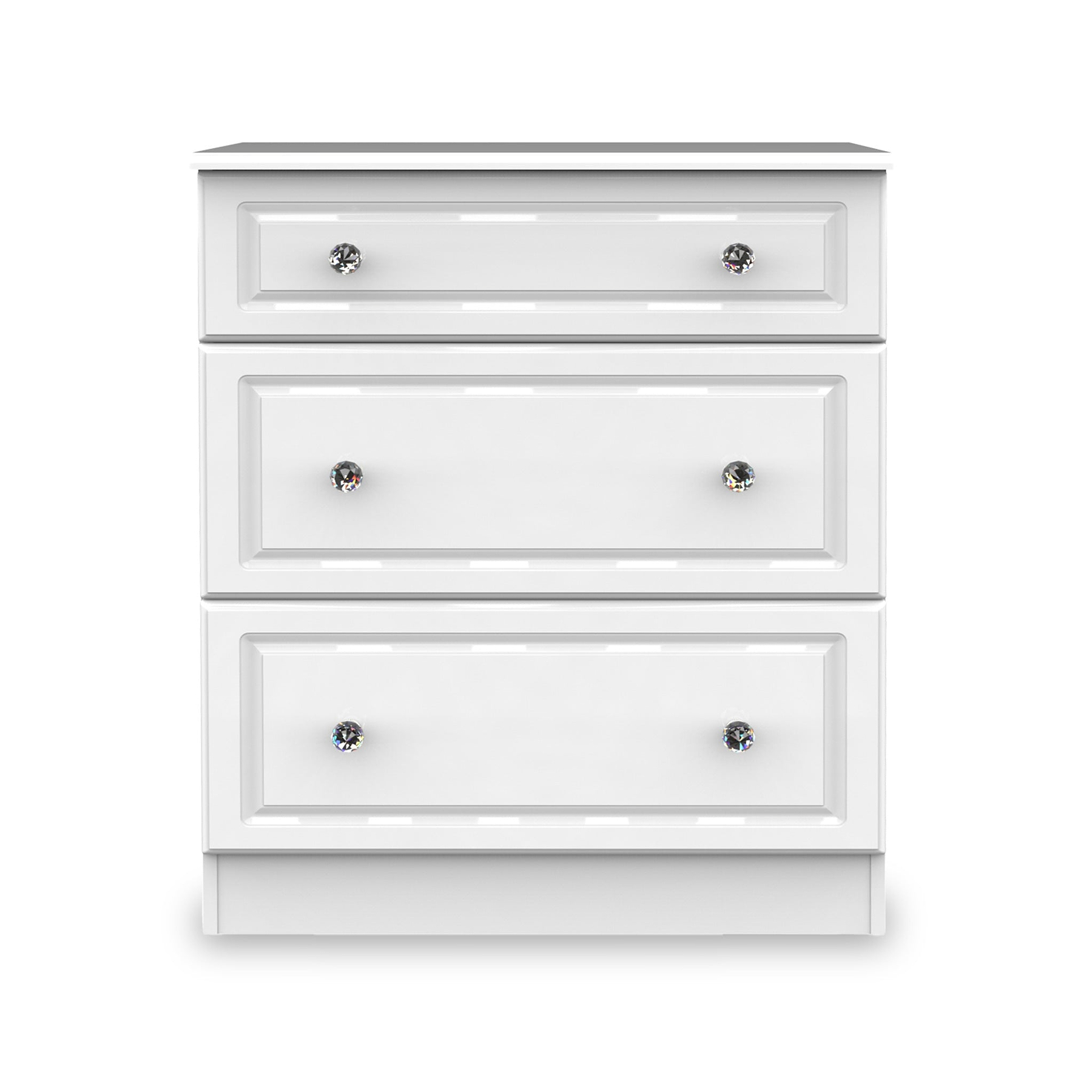 Kinsley White Gloss 3 Piece Bedroom Set from Roseland
