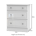 Kinsley White Gloss 4 Piece Bedroom Set from Roseland size