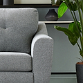 Justin Silver 2 Seater Sofa