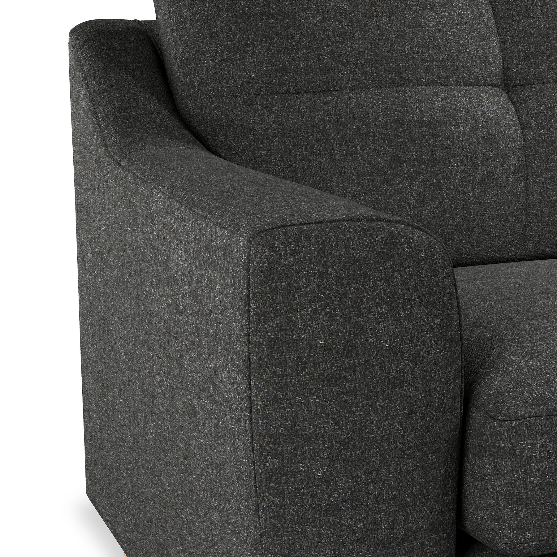 Justin Charcoal 3 Seater Sofa