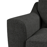 Justin Charcoal 3 Seater Sofa