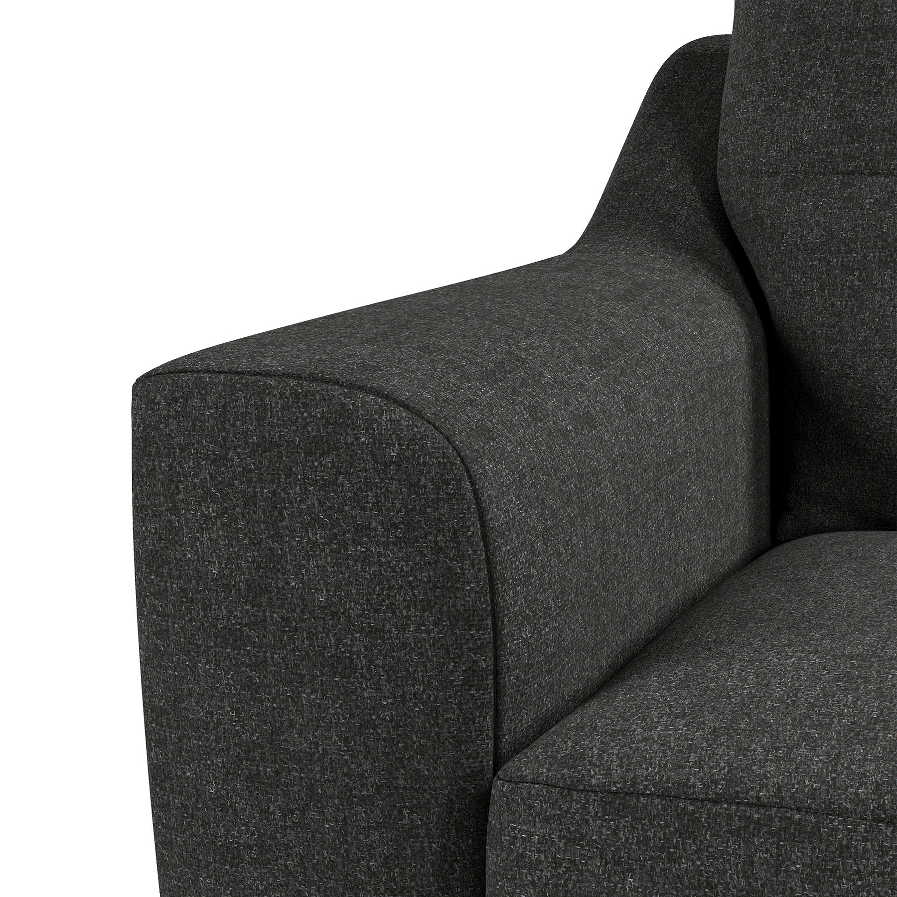 Justin Charcoal 3 Seater Sofa